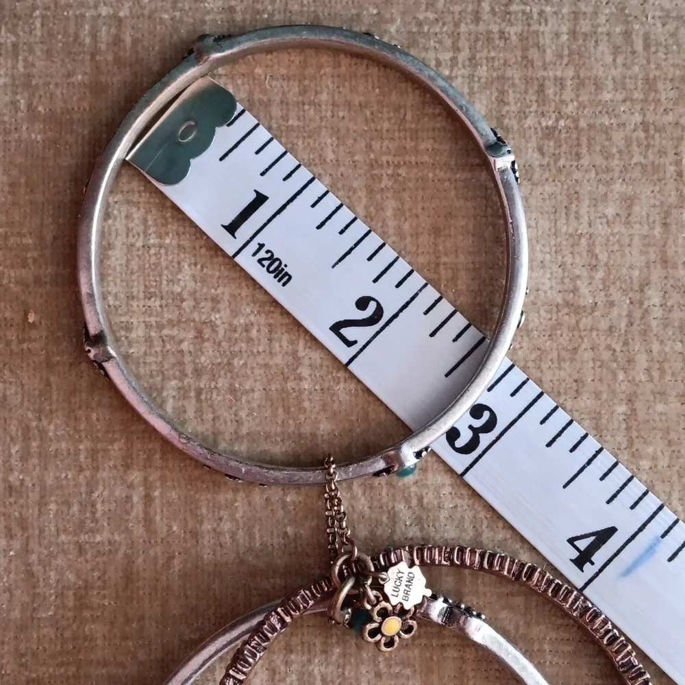 Lucky Brand Gold and Silver Tone Bangle Bracelet